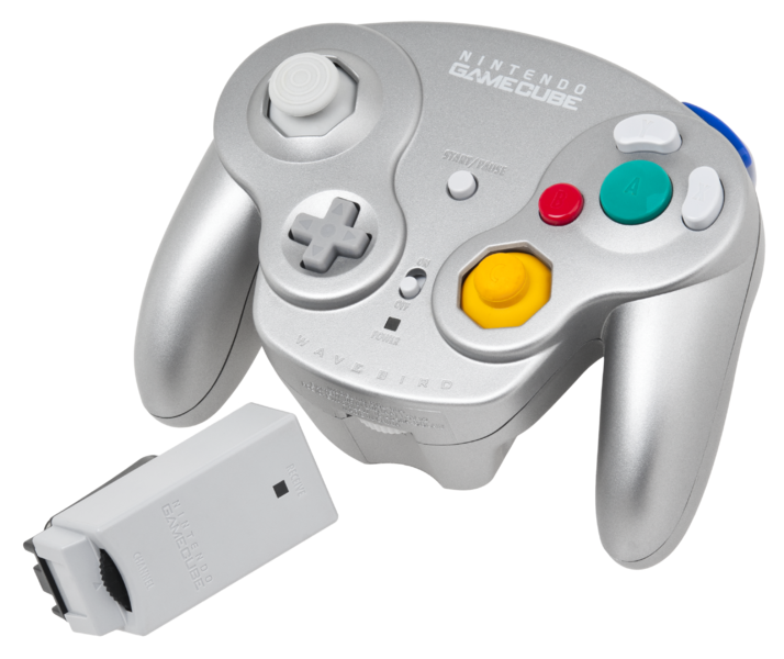 Nintendo GameCube Platinum Silver Wavebird Controller