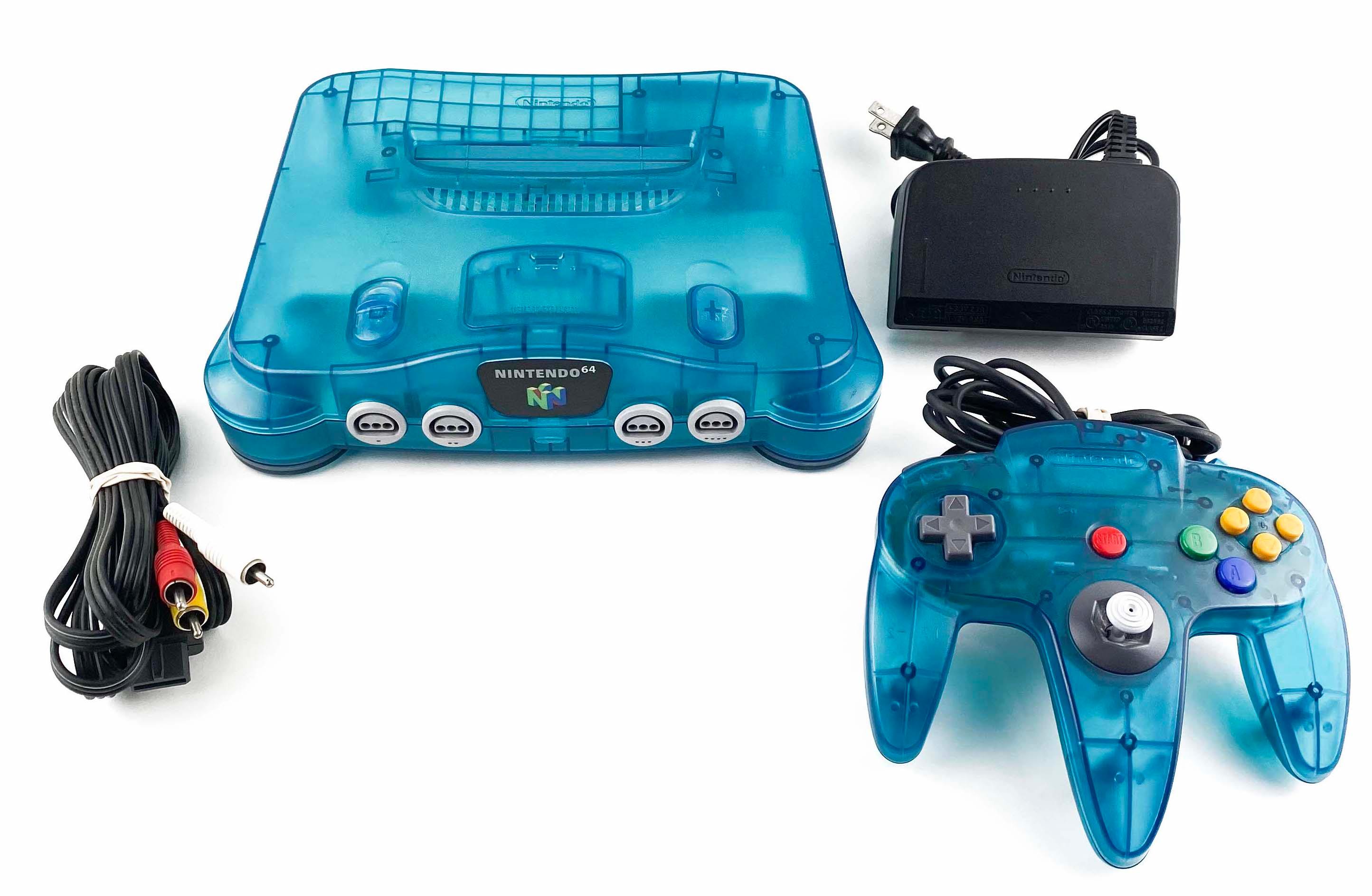 Nintendo N64 Funtastic Ice Blue Console Bundle (NUS-001)
