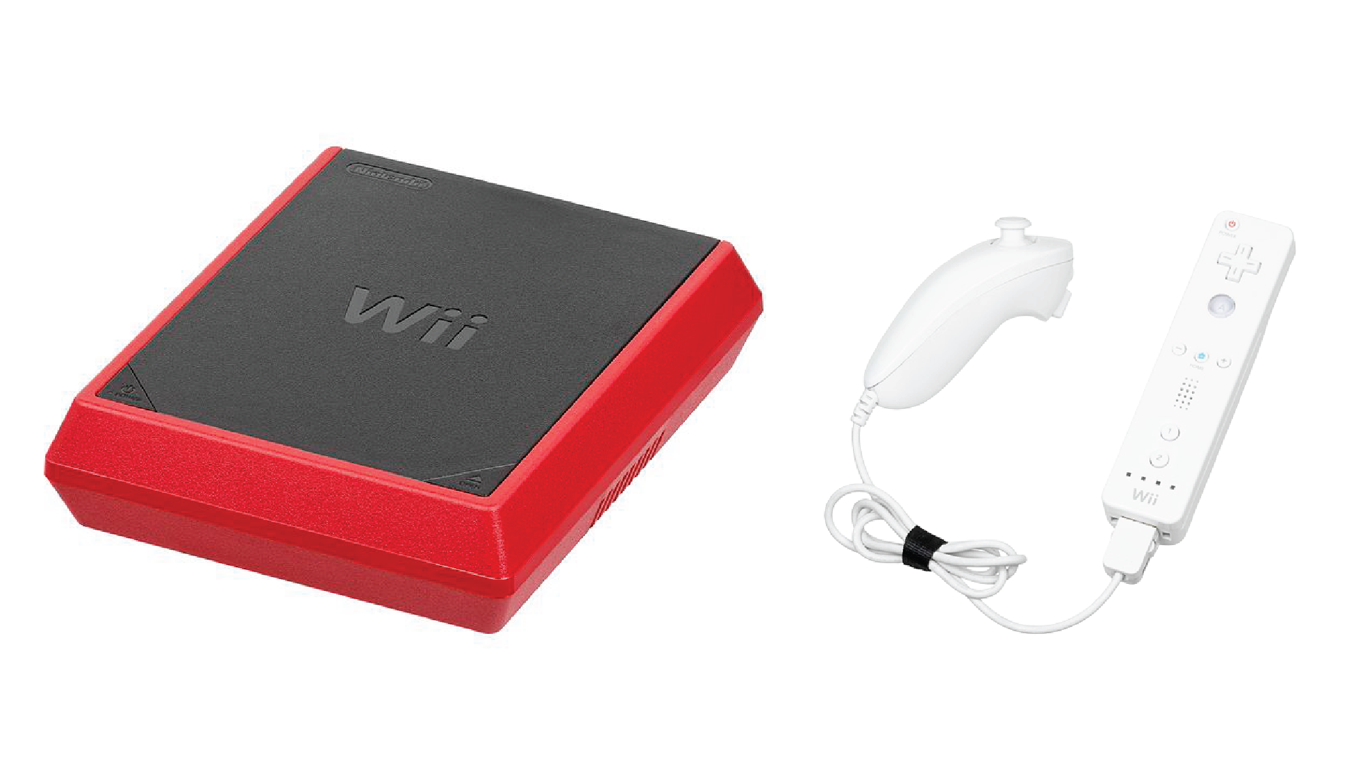 Nintendo Wii Mini Red & Black Console Bundle