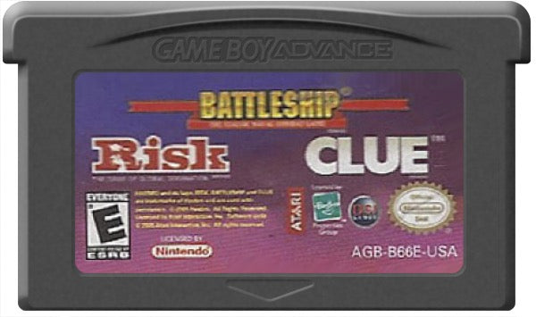 Risk and Battleship and Clue Cartridge