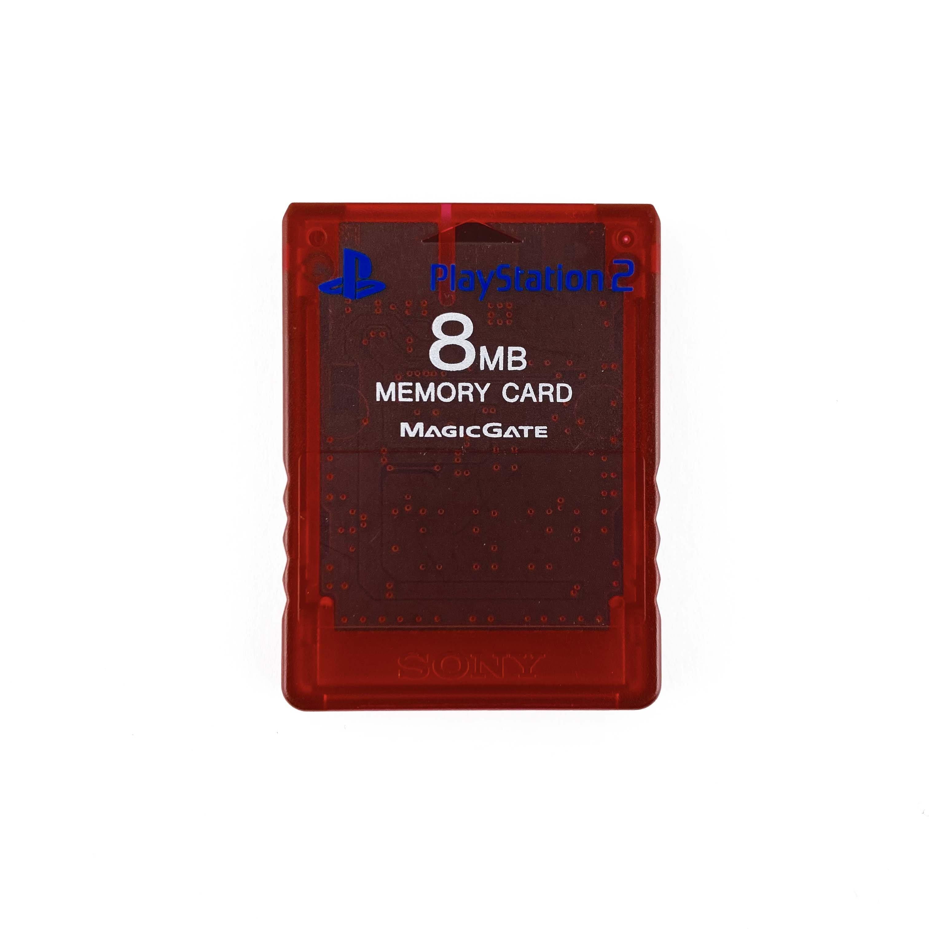 Sony PlayStation 2 PS2 Memory Card Clear Red 8MB (SCPH-10020)