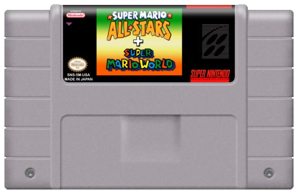 Super Mario All-stars and Super Mario World Cartridge