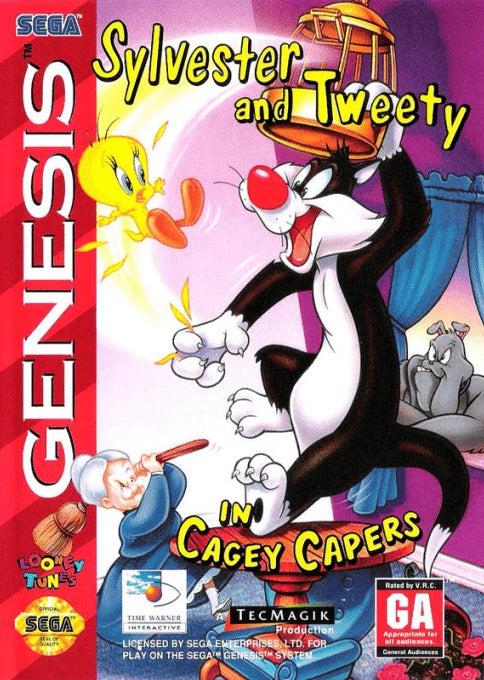 Sylvester and Tweety in Cagey Capers Cover Art