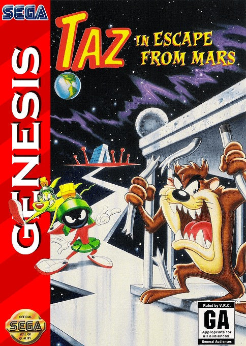 Taz in Escape from Mars Cover Art