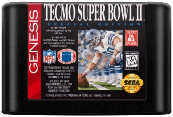Tecmo Super Bowl II Special Edition Cartridge