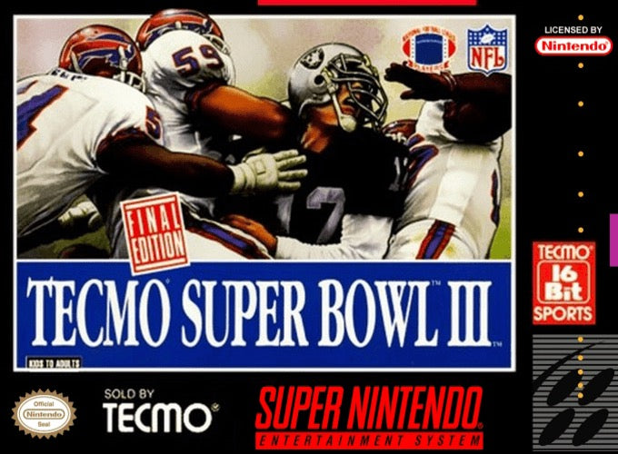 Tecmo Super Bowl III Cover Art