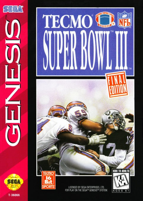 Tecmo Super Bowl III Cover Art