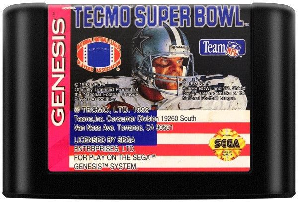 Tecmo Super Bowl Cartridge