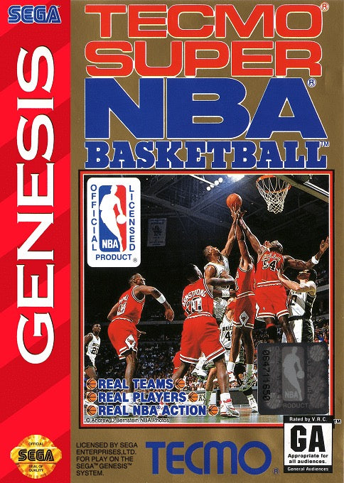 Tecmo Super NBA Basketball Cover Art