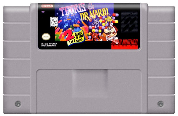 Tetris and Dr. Mario Cartridge