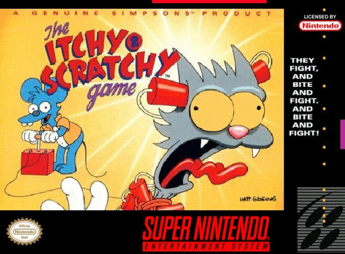 The Itchy and Scratchy Game Cover Art