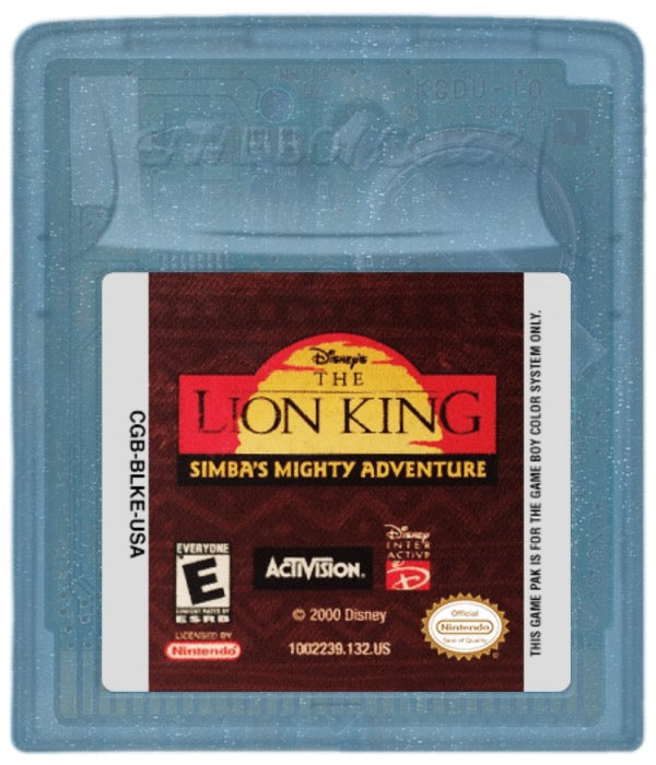 The Lion King Simbas Mighty Adventure Cartridge
