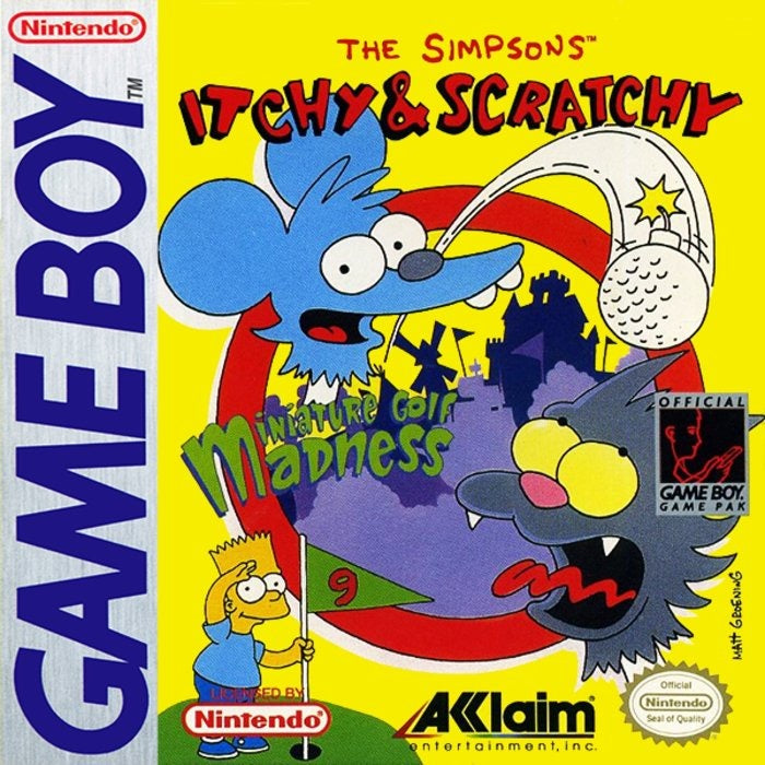 The Simpsons Itchy and Scratchy Miniature Golf Madness Cover Art