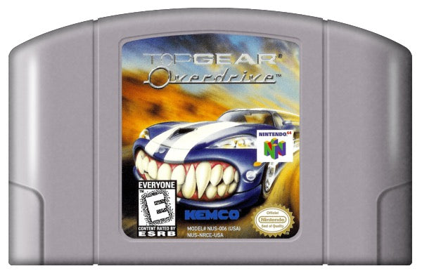 Top Gear Overdrive Cover Art and Product Photo