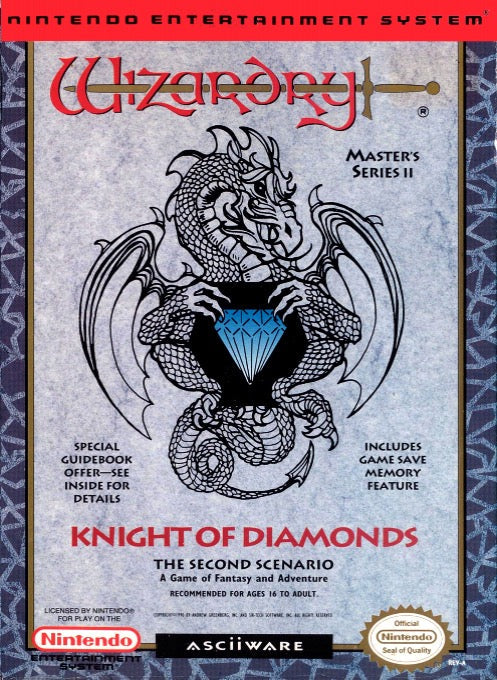 Wizardry Knight of Diamonds Second Scenario - Nintendo NES