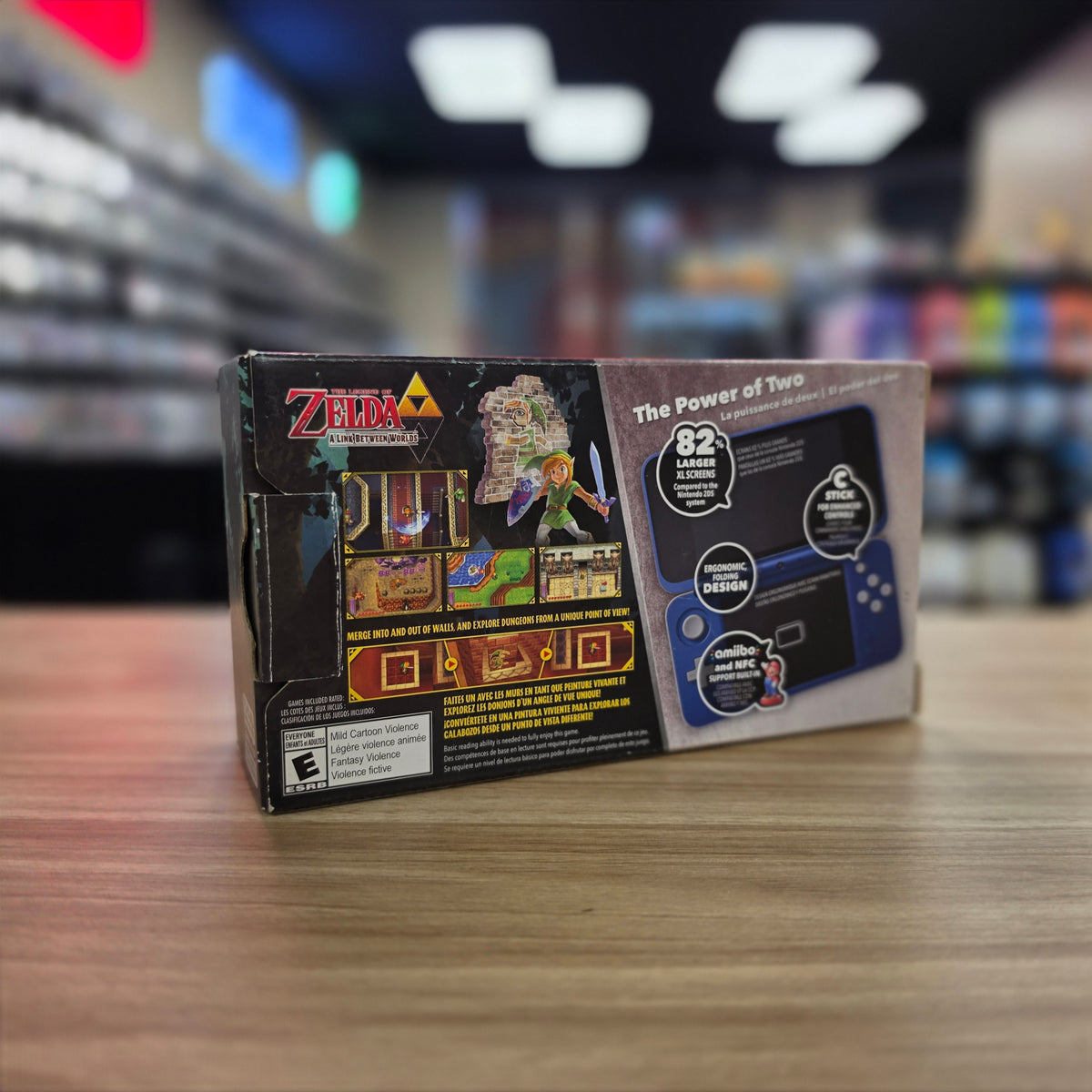 New Nintendo 2DS XL Zelda Hylian Shield Handheld Console (CIB)