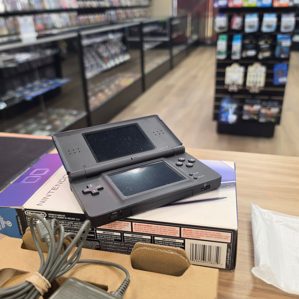 Complete in Box Nintendo DS Lite Blue/Black Handheld Console