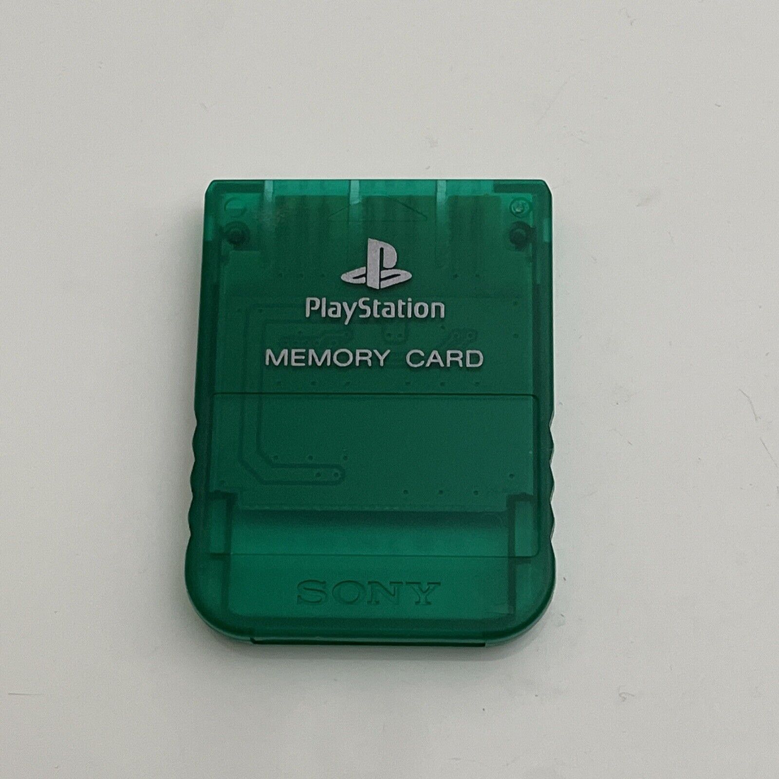 Sony PlayStation 1 PS1 Memory Card Clear Green (SCPH-1193)