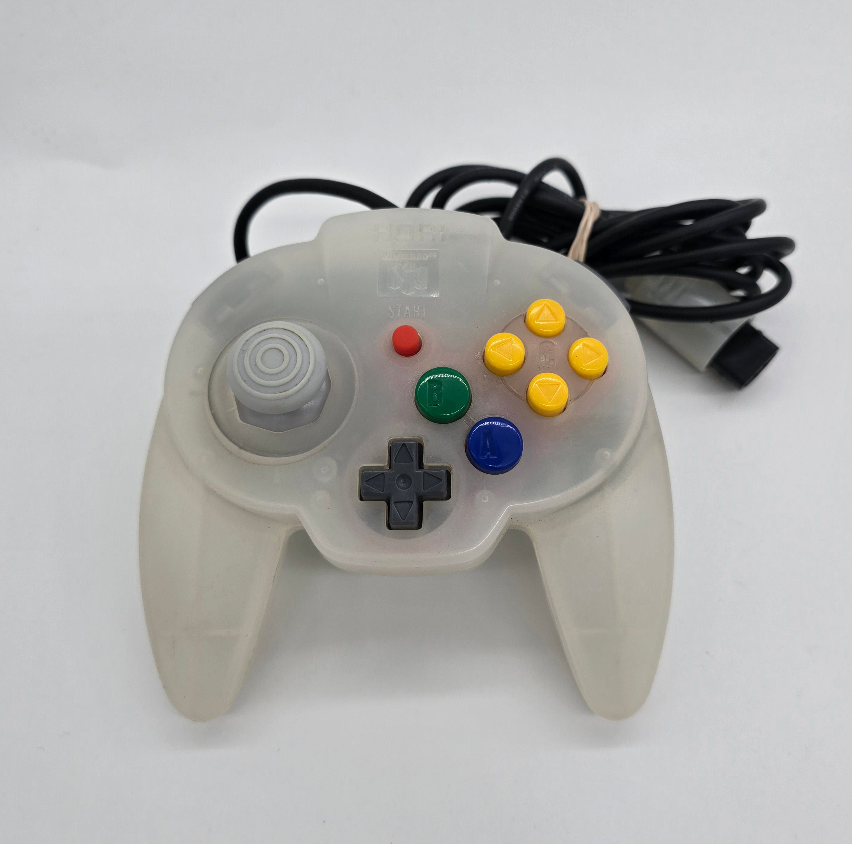 Nintendo n64 Controller Hori Pad Mini Snow White Rare Crystal Clear