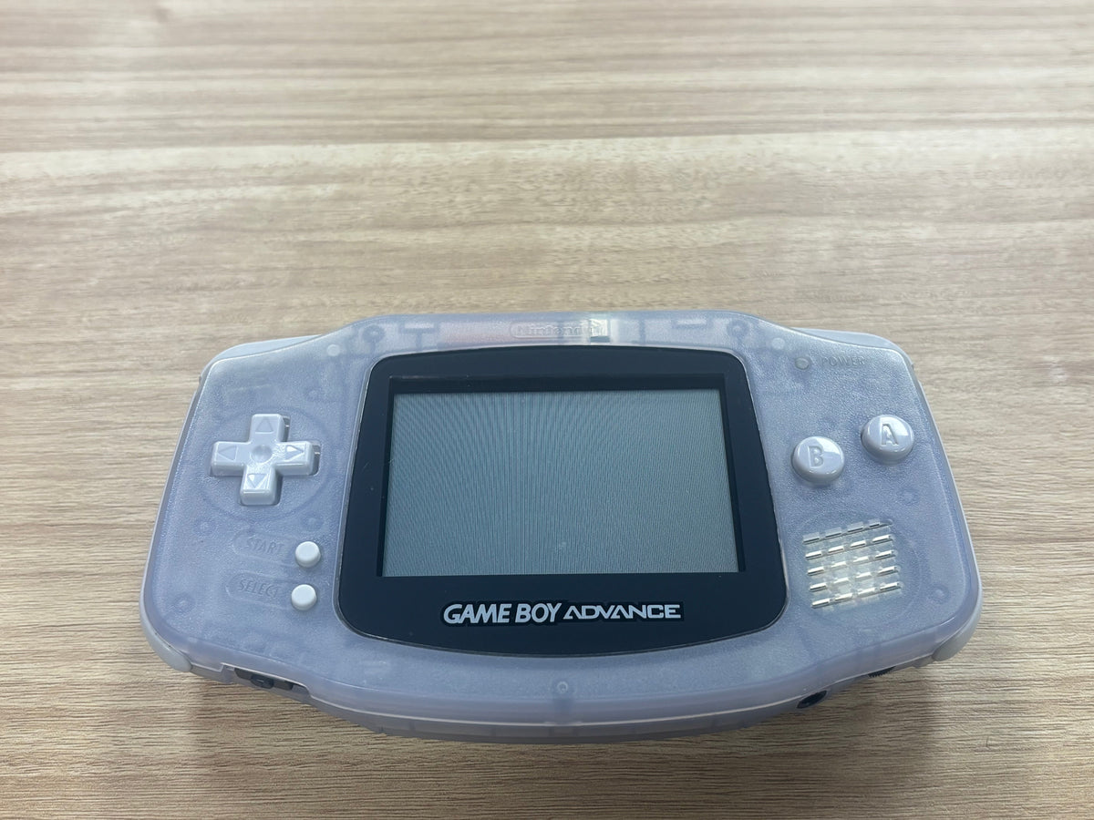Nintendo Game Boy Advance Clear Glacier Handheld Console (With Box and Manual)