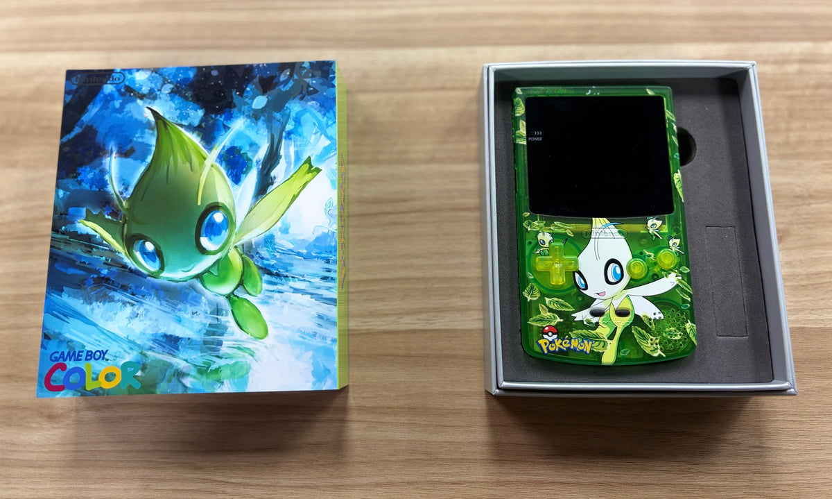 Nintendo Game Boy Color (GBC) Custom Celebi Backlit Handheld Console