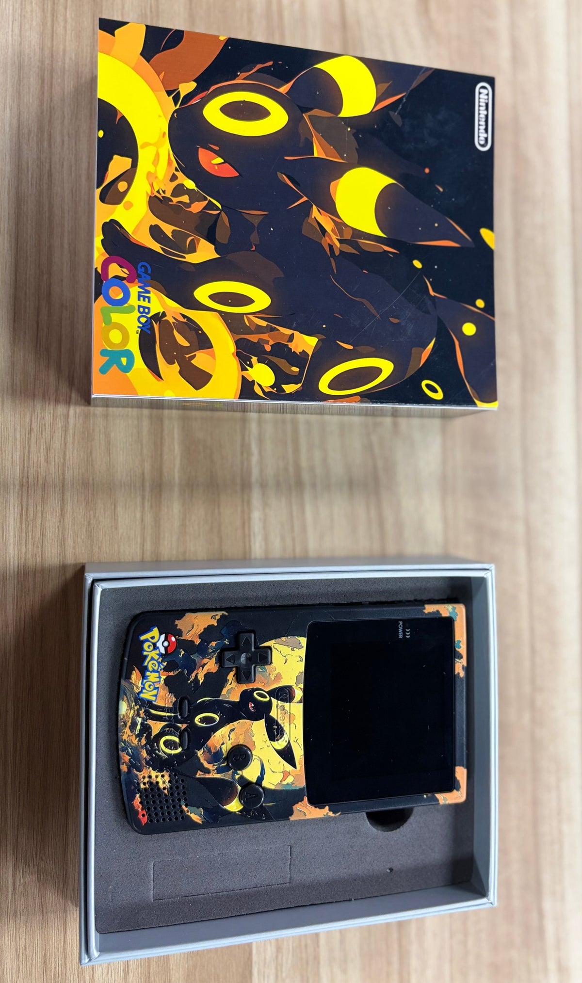 Nintendo Game Boy Color (GBC) Custom Umbreon Backlit Handheld Console