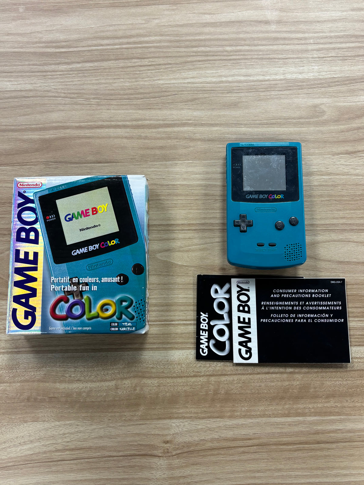 (CIB) Nintendo Game Boy Color GBC Teal Handheld Console (CGB-001)