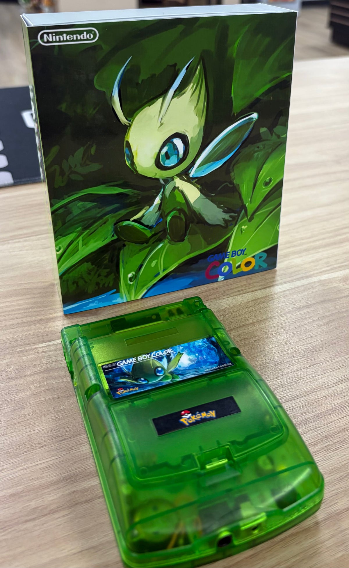 Nintendo Game Boy Color (GBC) Custom Celebi Backlit Handheld Console
