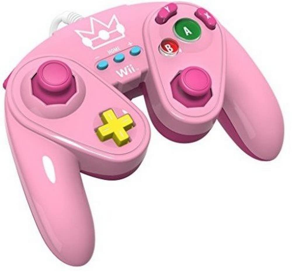 PDP Officially Licensed Princess Peach Wired Fight Pad for Nintendo Wii & Wii U
