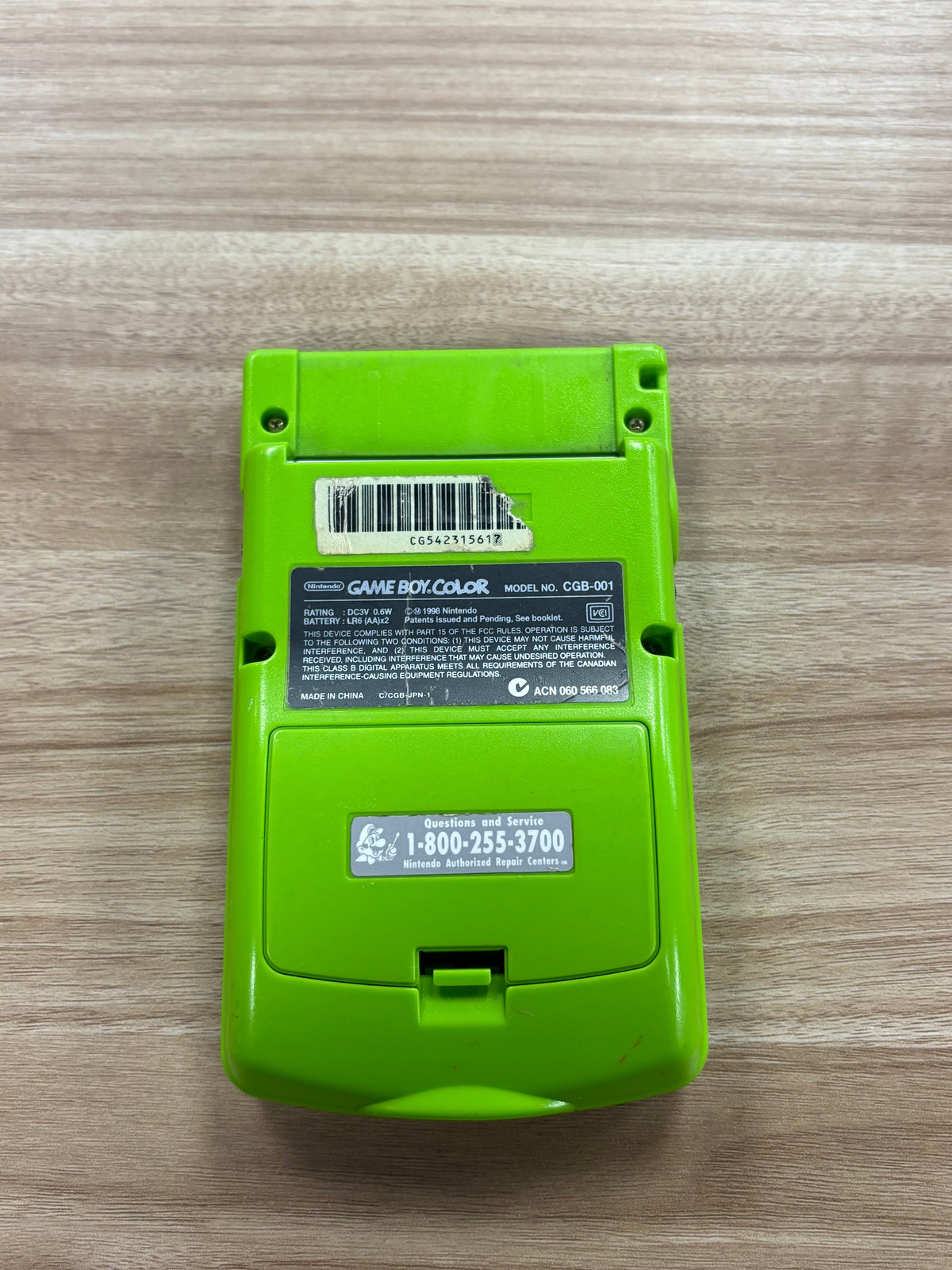 (CIB) Nintendo Game Boy Color GBC Kiwi Green Handheld Console (CGB-001)