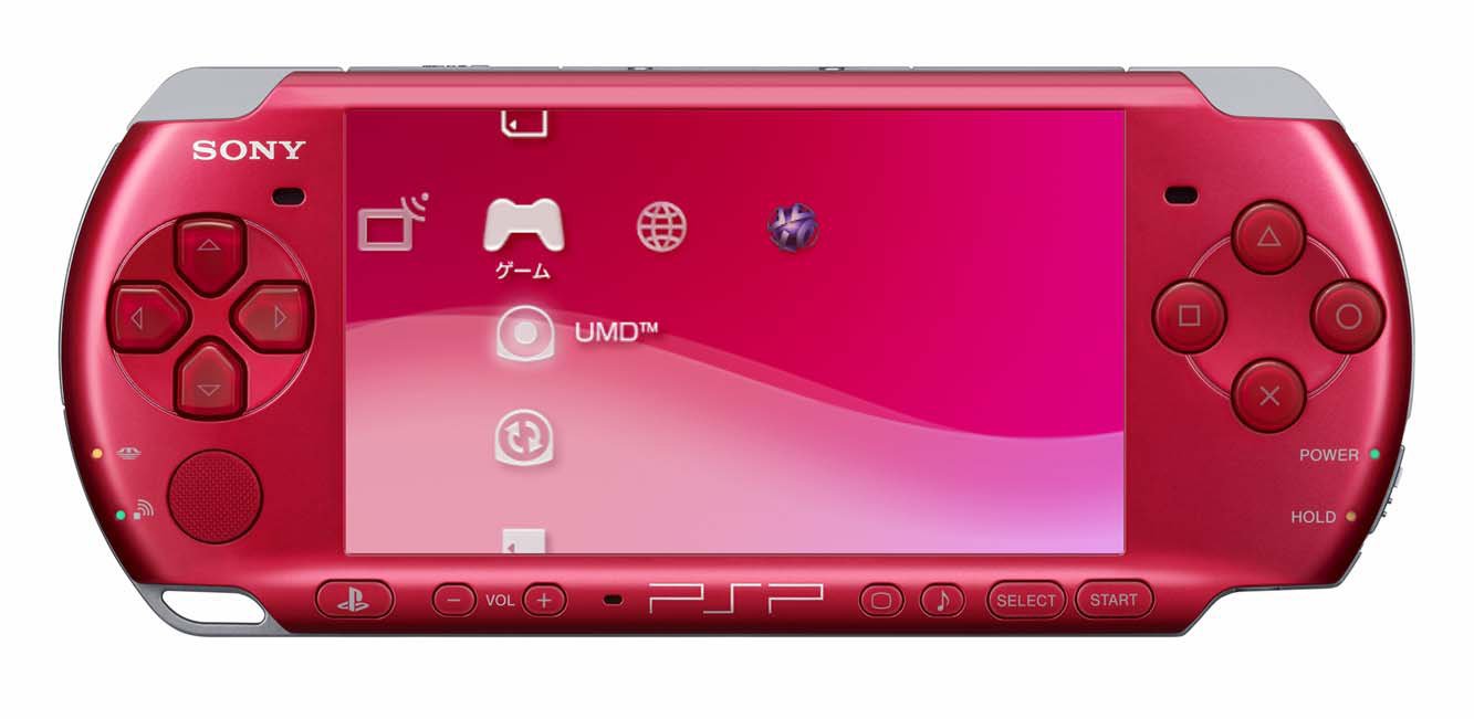 Sony PlayStation Portable PSP Radiant Red Model 3000 Handheld Console (Japanese)
