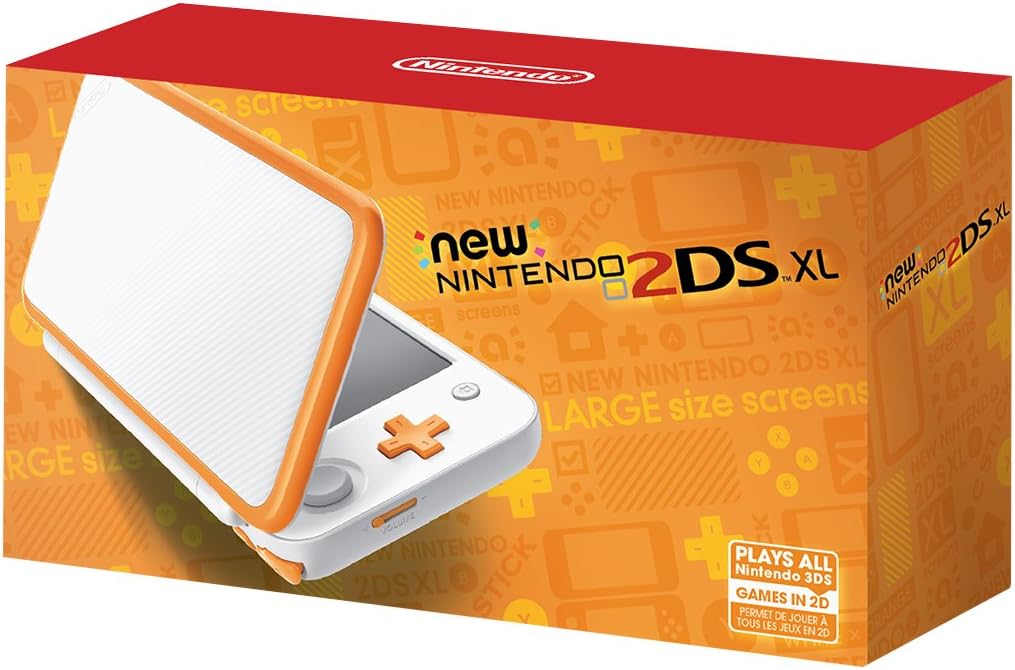 New Nintendo 2DS XL White & Orange Handheld Console