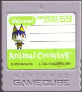 Animal Crossing Nintendo Gamecube Grey Memory Card 59 Blocks (DOL-008)