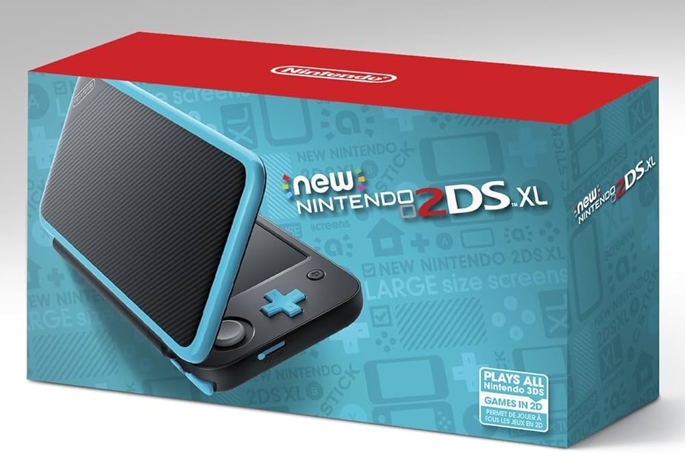 New Nintendo 2DS XL Black & Turquoise Handheld Console