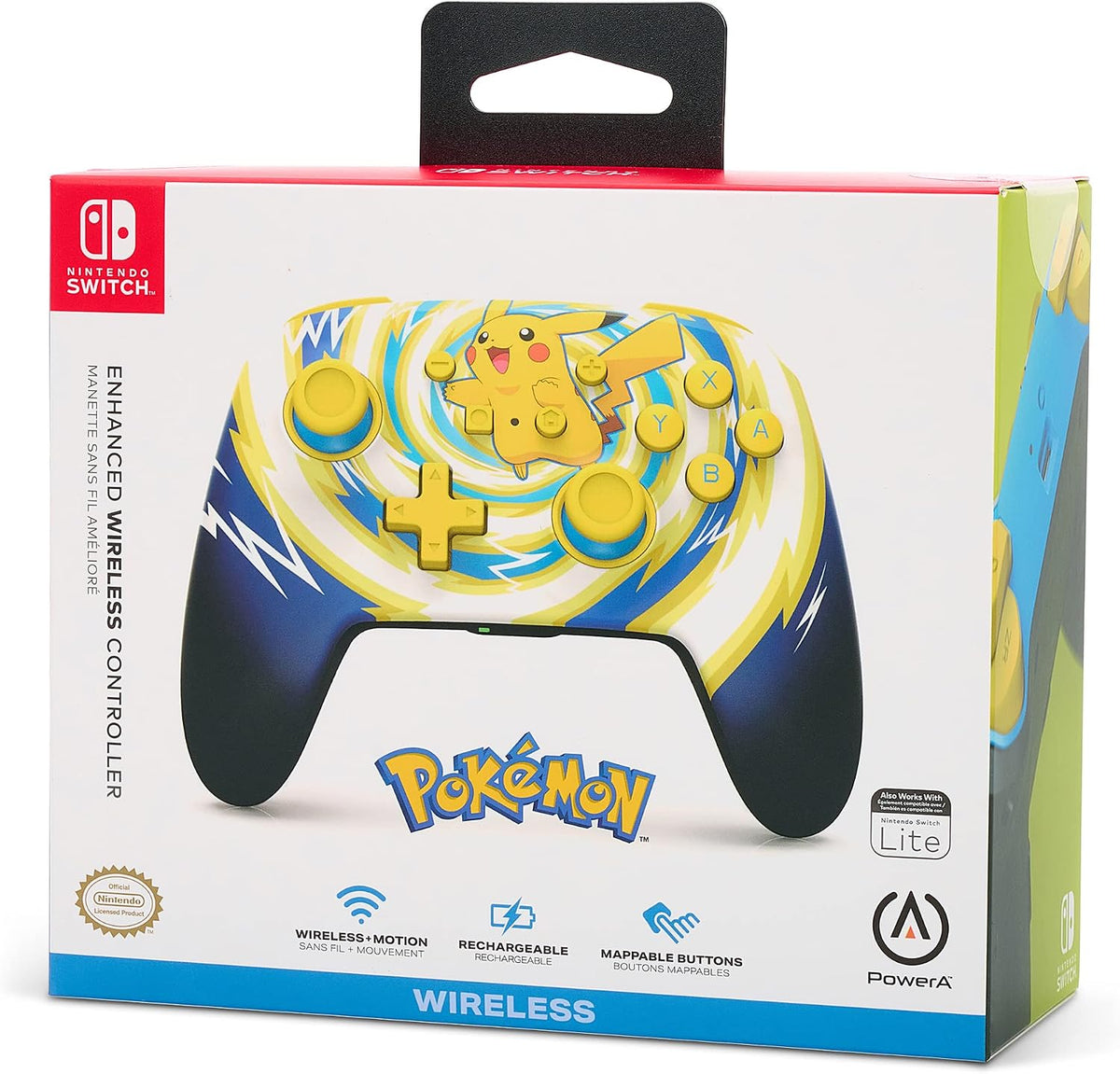 PowerA Enhanced Wireless Controller for Nintendo Switch - Pikachu
