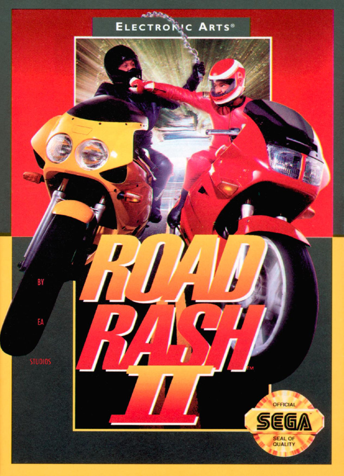 Road Rash Game Box Road Rash II Cardboard Box for Sega Genesis | TVGC