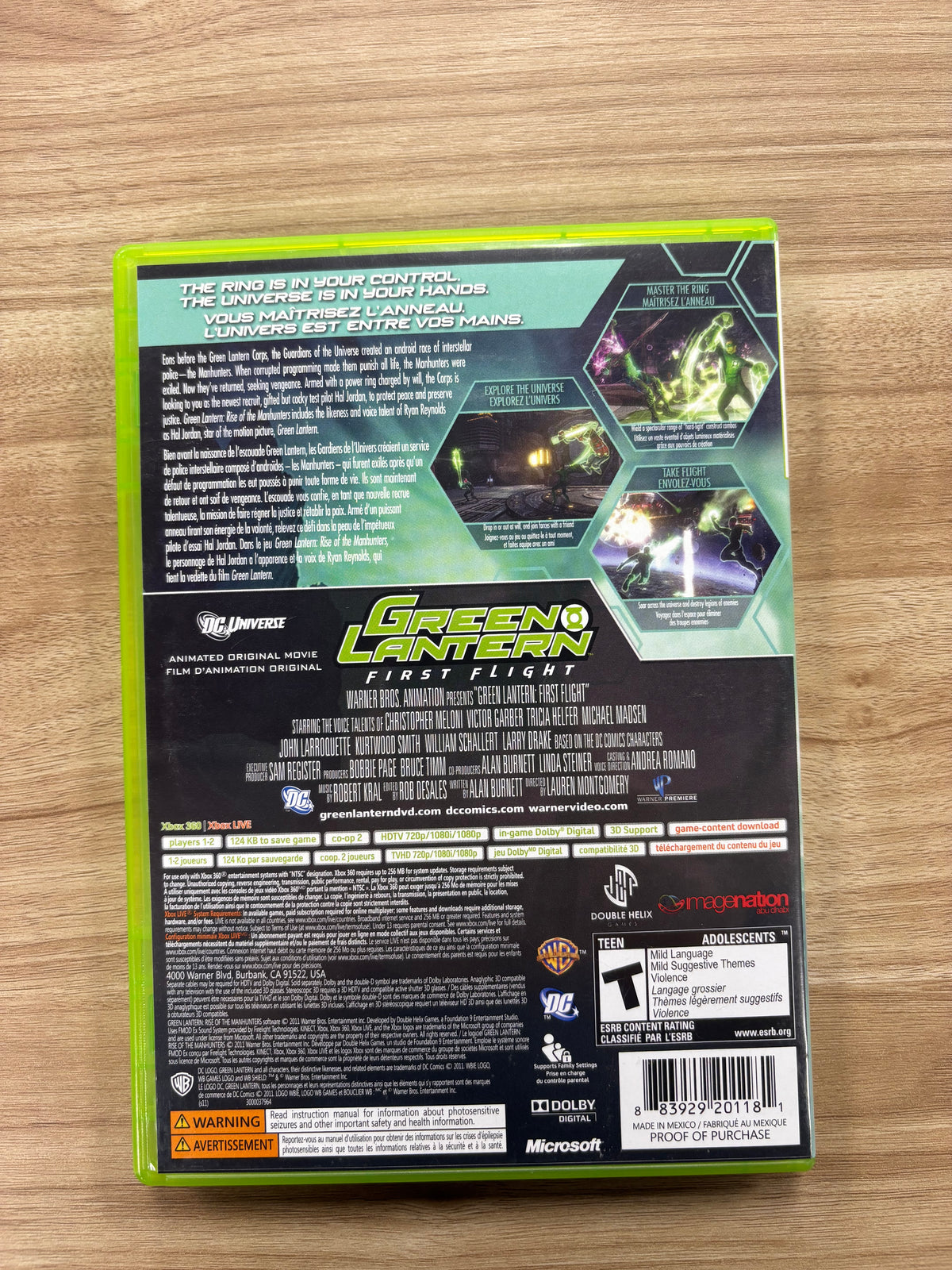 Green Lantern Rise of the Manhunters First Flight DVD Bundle - Microsoft Xbox 360