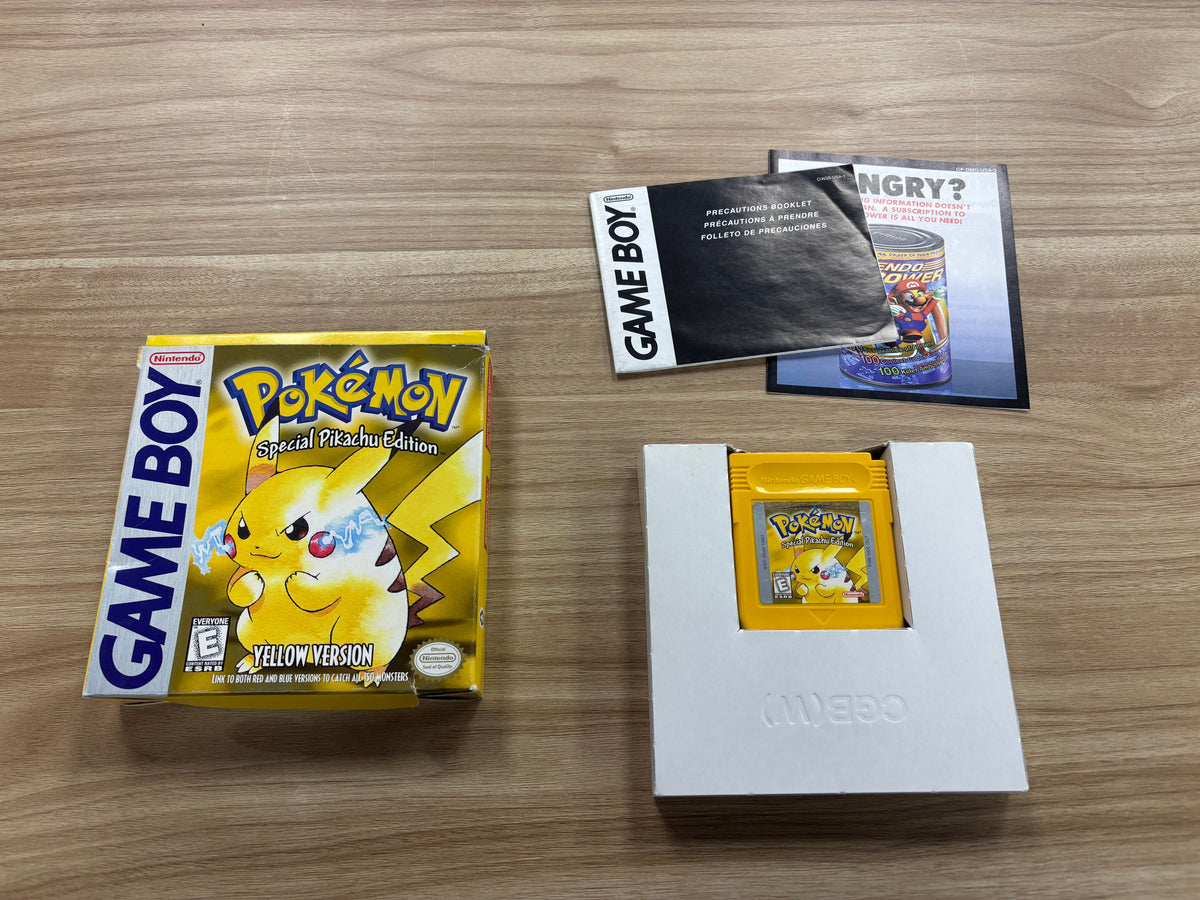 Pokemon Yellow (1st Print) - Nintendo Game Boy - Box and Insert - A