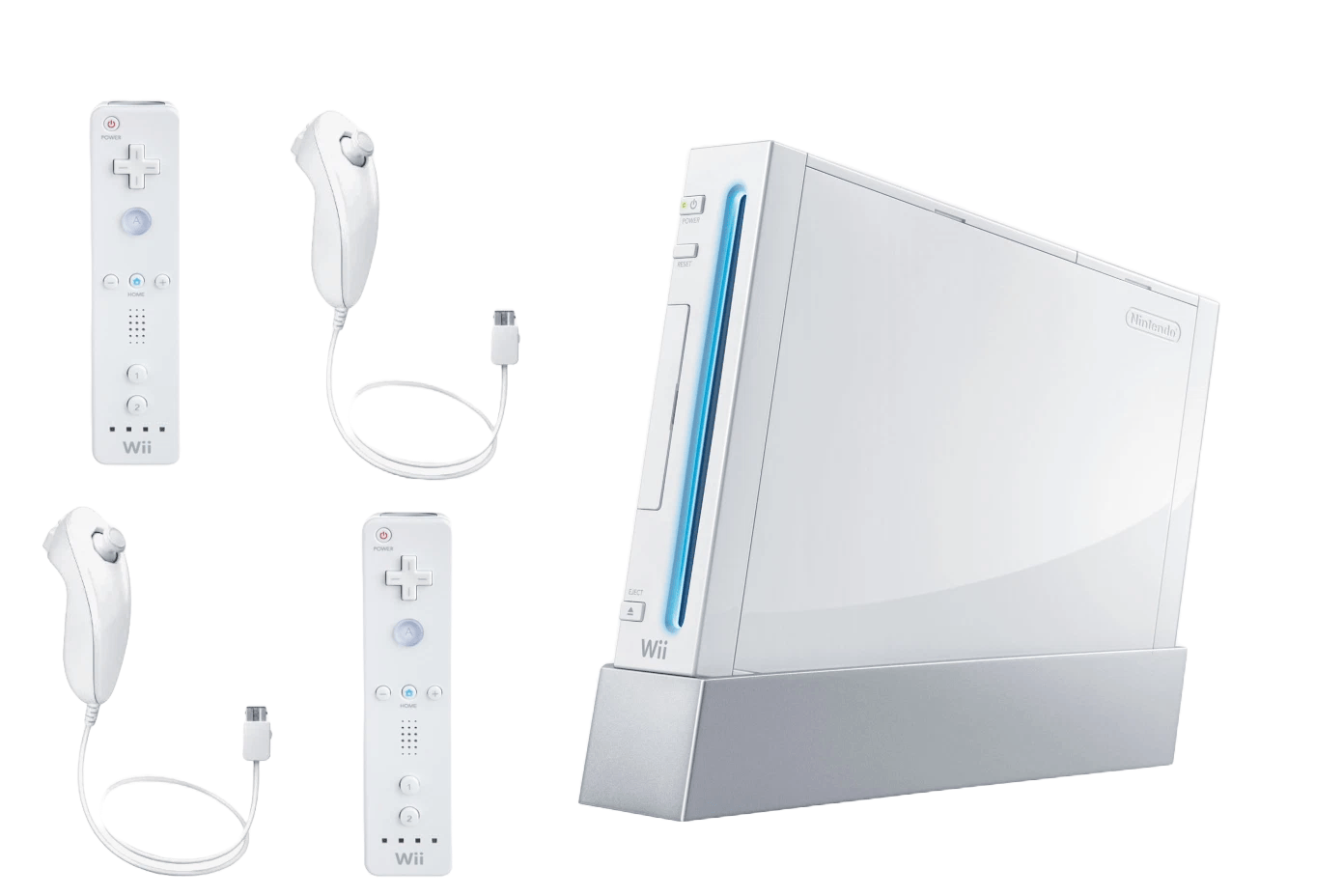 Two Controller Nintendo Wii White Console Bundle (RVL-001)