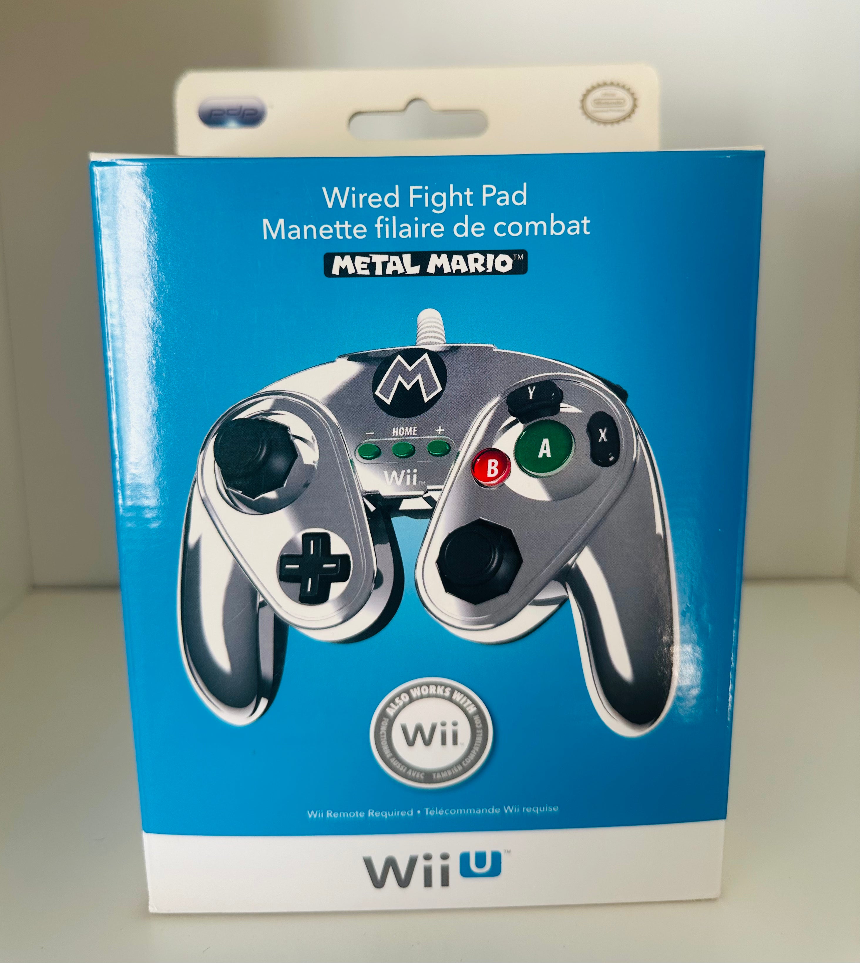 Nintendo Wii-U Metal Mario Fight Pad Remote Controller - By Hori