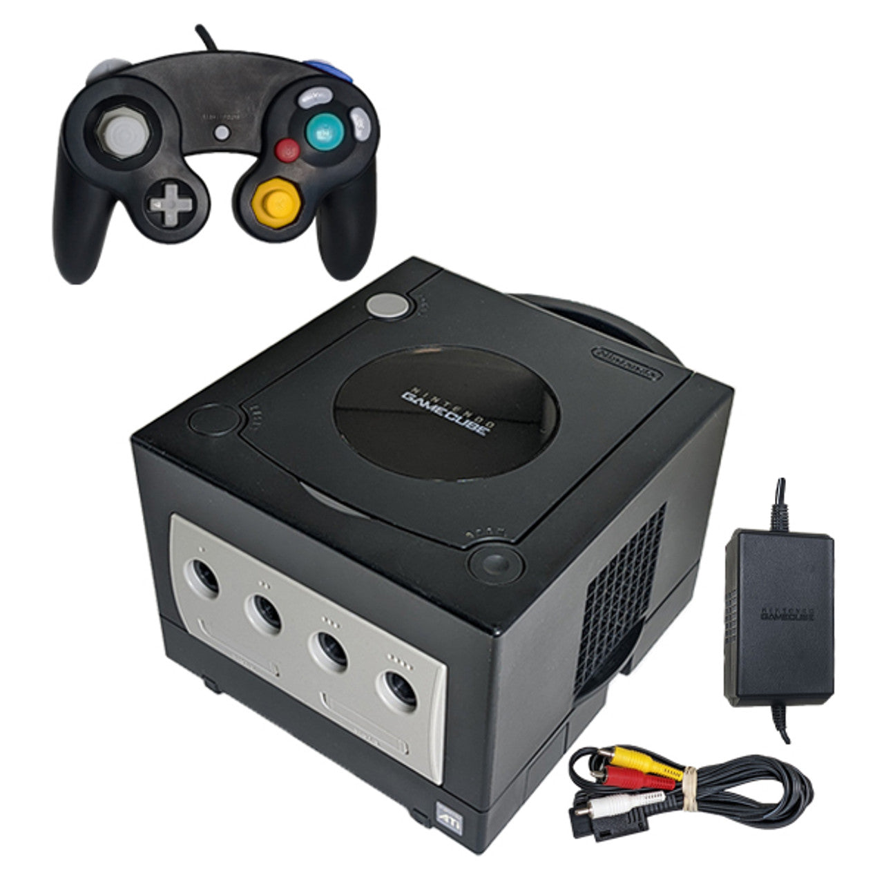 Nintendo GameCube Jet Black Console Bundle
