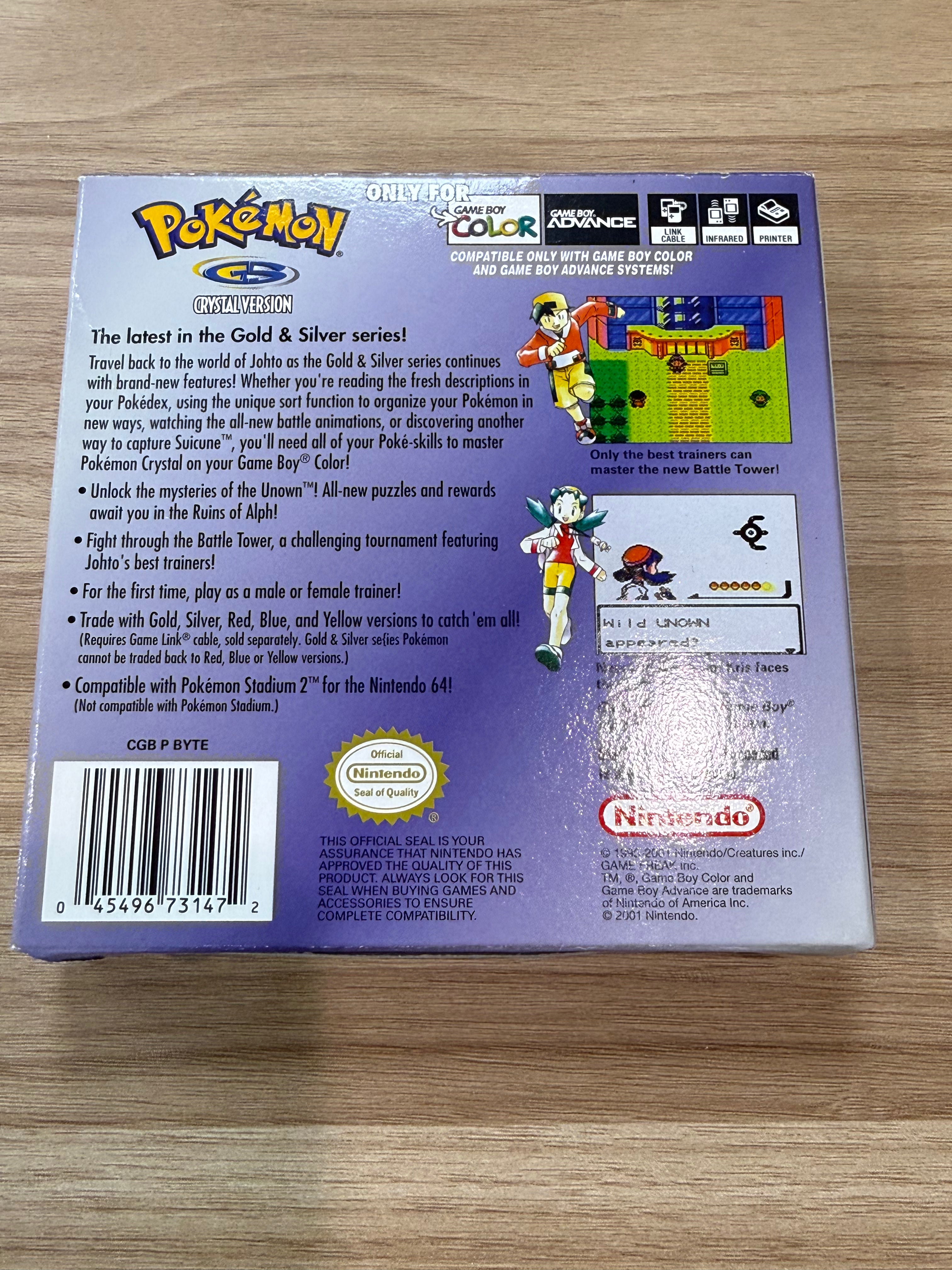 Pokemon Crystal - Nintendo Game Boy Color - B
