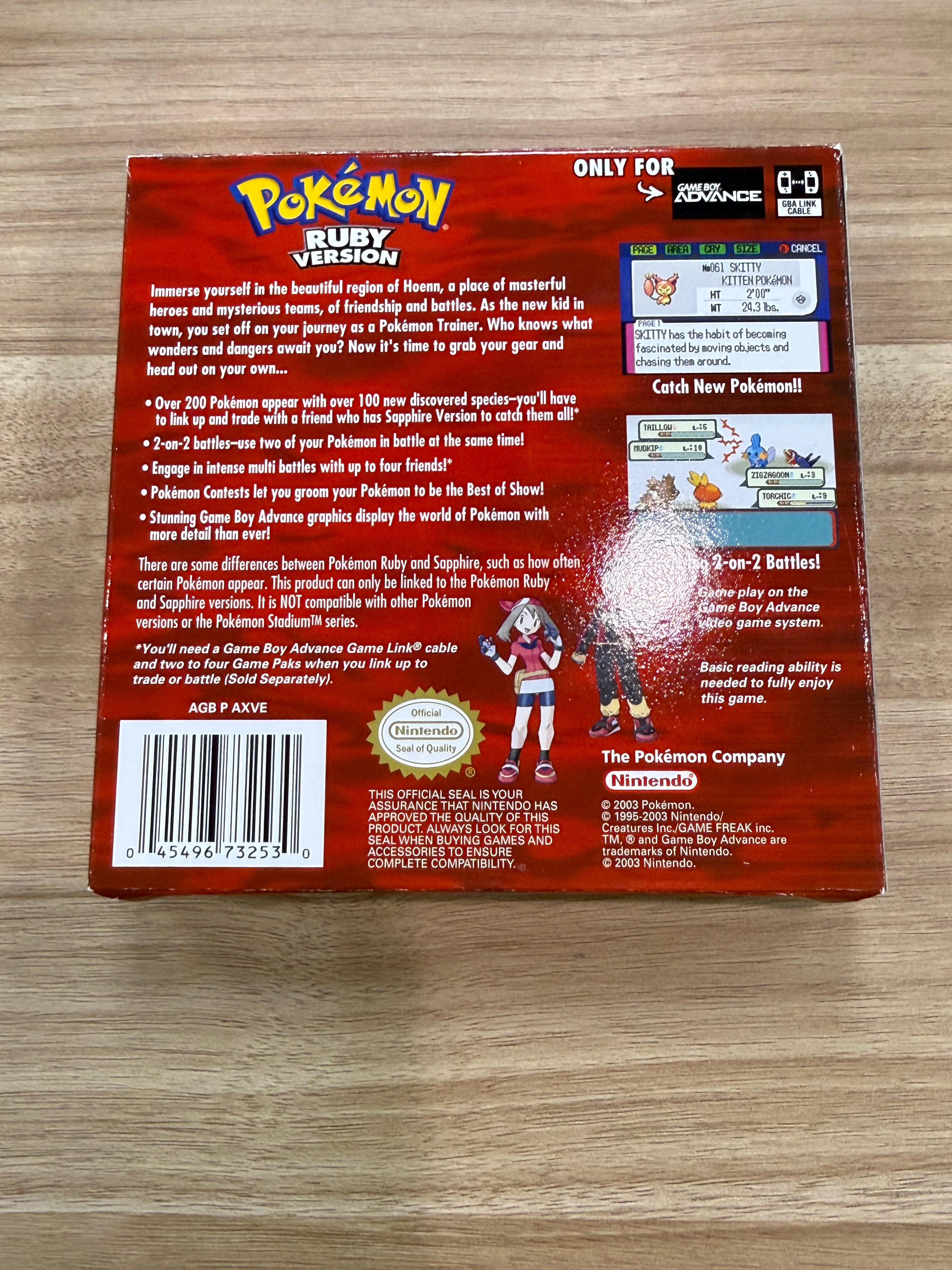 Pokemon Ruby: Complete - Nintendo Game Boy Advance-A