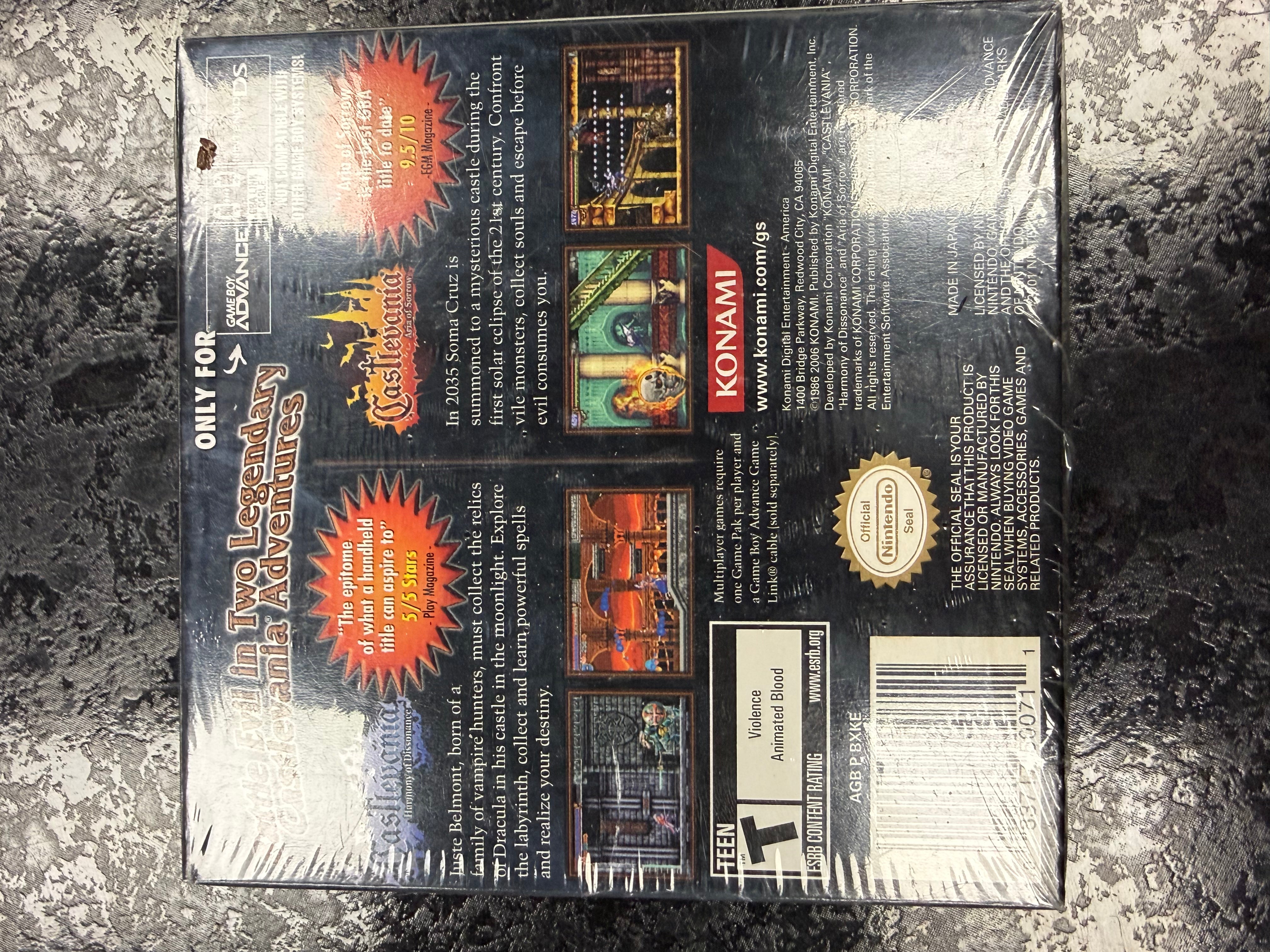 Factory Sealed Castlevania Double Pack - Nintendo Game Boy Advance