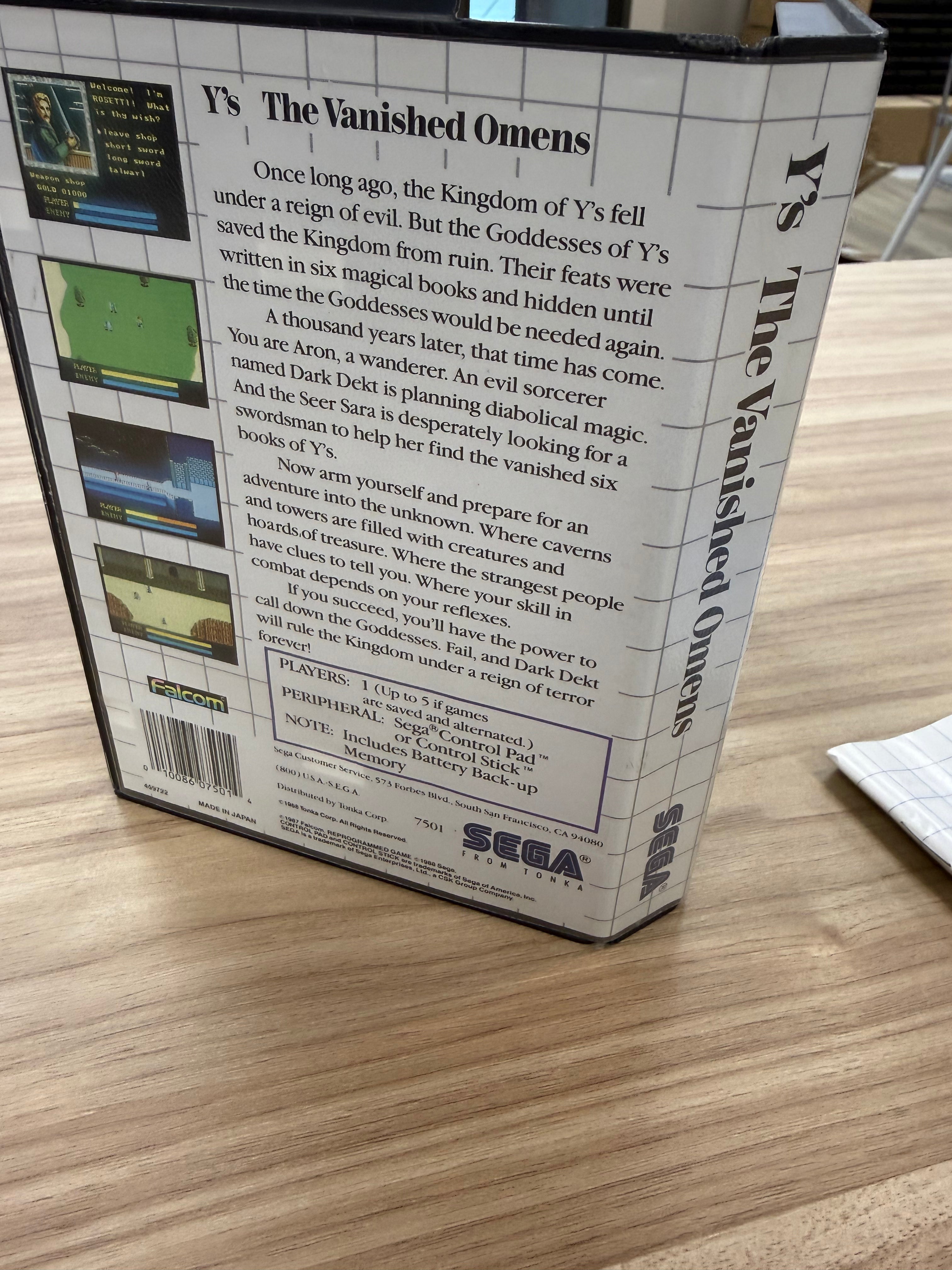 Ys the Vanished Omens - Sega Master System
