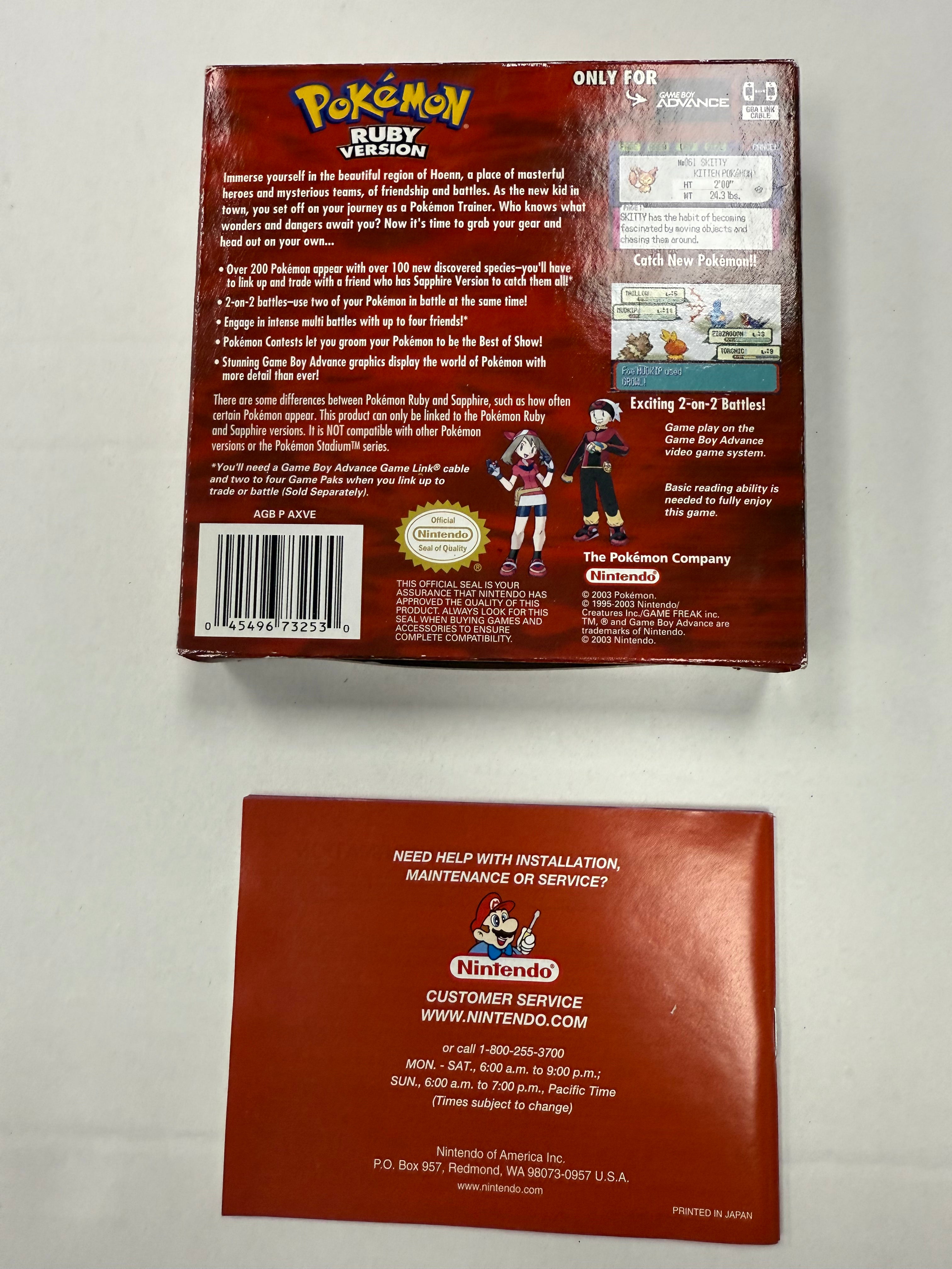 Pokemon Ruby - Nintendo Game Boy Advance