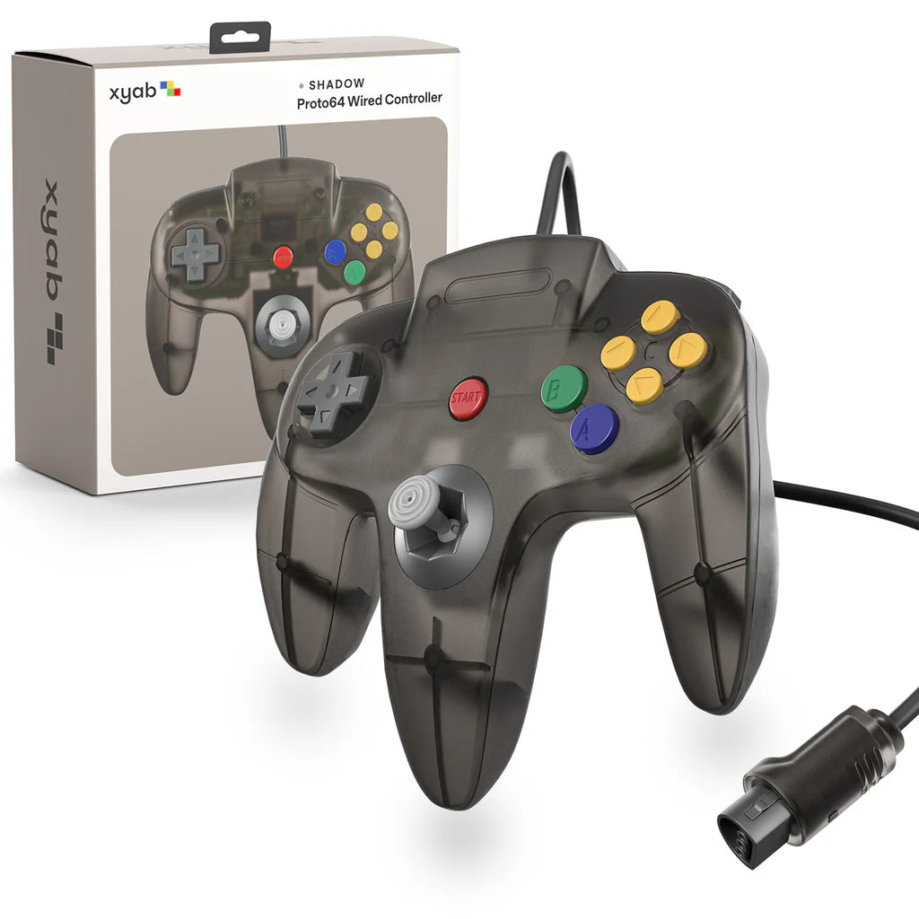 PROTO64 Wired Controller - Shadow For Nintendo N64
