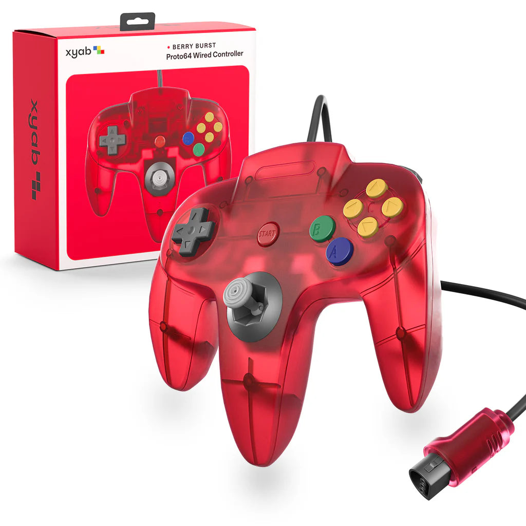 PROTO64 Wired Controller - Berry Burst For Nintendo N64