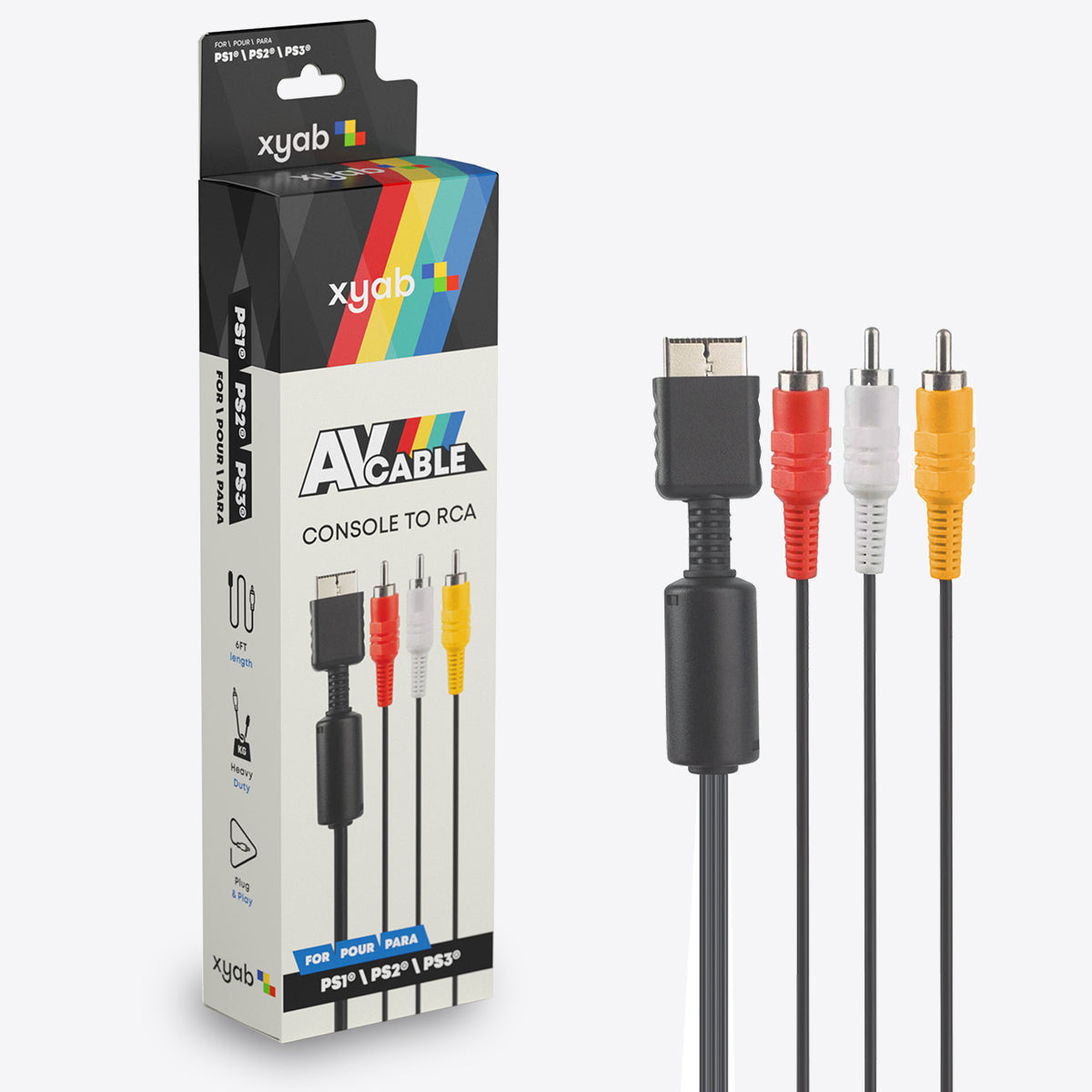 AV Composite Cable
For Sony PS1® / PS2® / PS3®