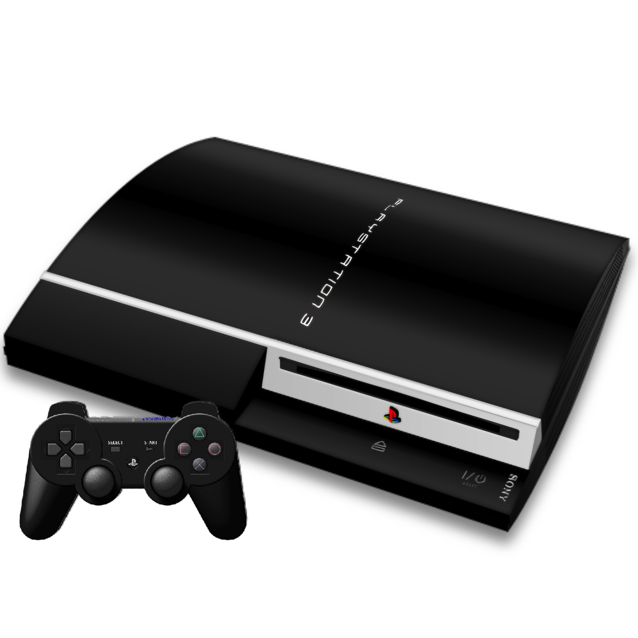 Sony PlayStation 3 PS3 Piano Black Fat Console Bundle (3rd party controller)